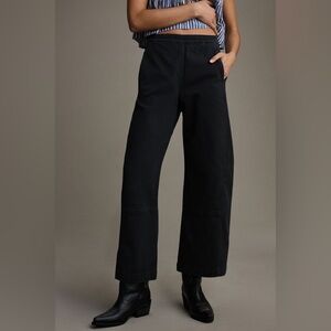 Pilcro Black The Izzie Relaxed Pull-On Barrel Pants